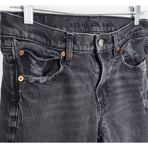 American Eagle Stretch 90s Skinny Jean in Charcoal Wash size 6 Short - Picture 4 of 8
